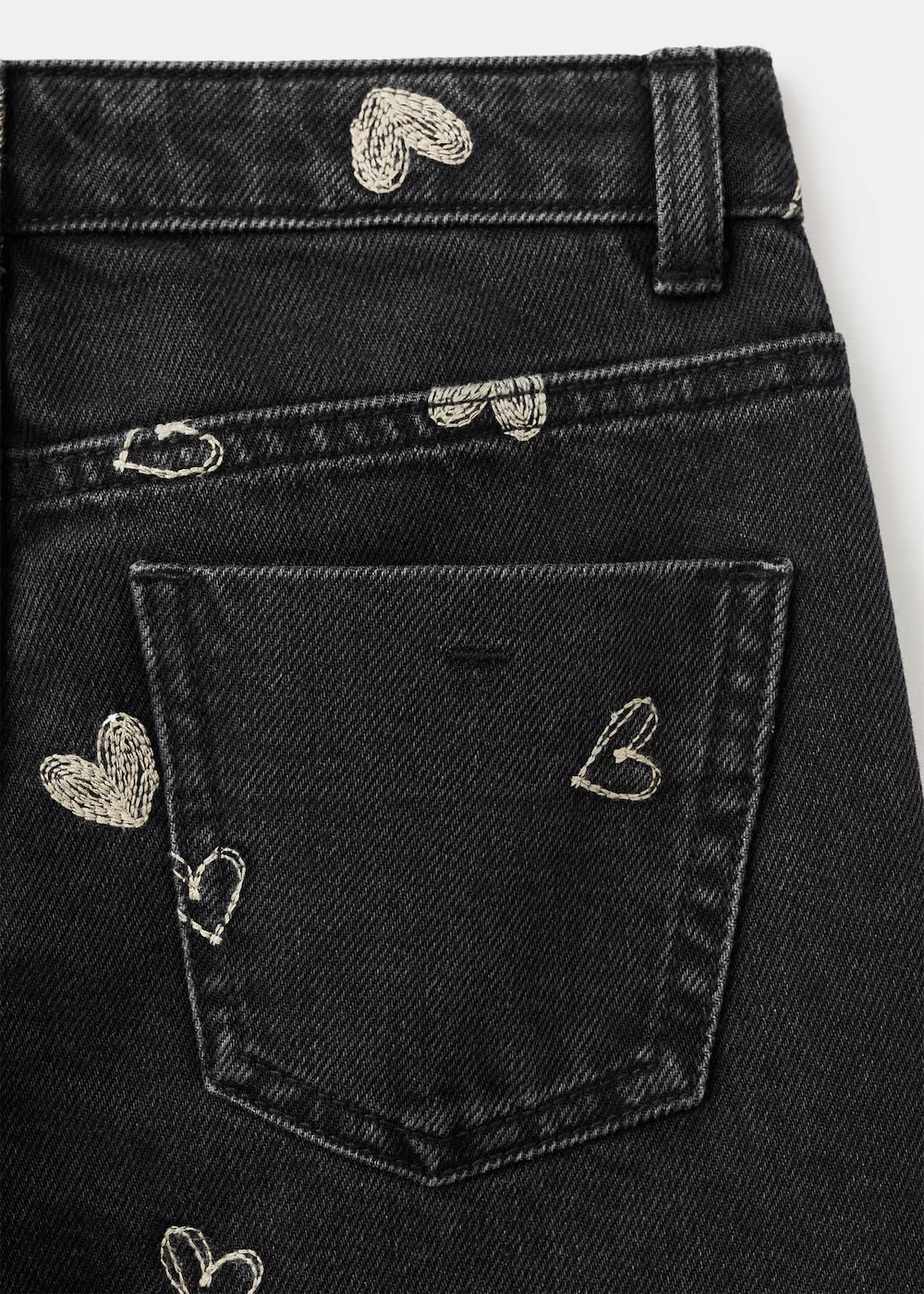 Jeans with embroidered heart - Image 5